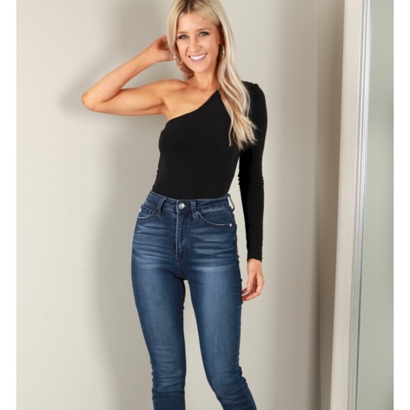 sophie and trey Tops - One sleeve body suit